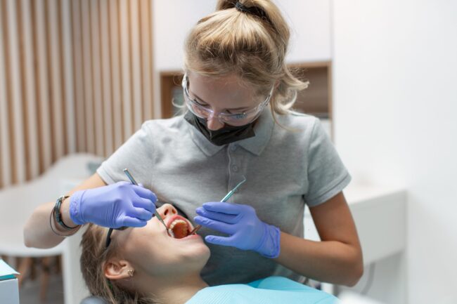 limpieza dental para sarro - Mujer