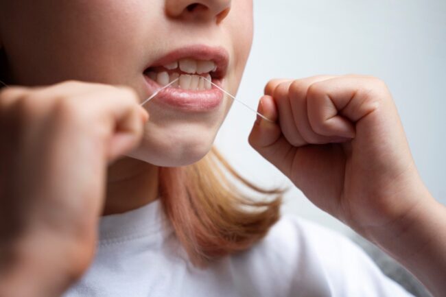 importancia del hilo dental - niñas